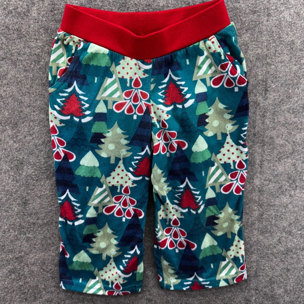 Matilda Jane Boys Christmas Tree Pajama Set Size 4 Blue Stripe Red Green Holiday - Picture 3 of 13